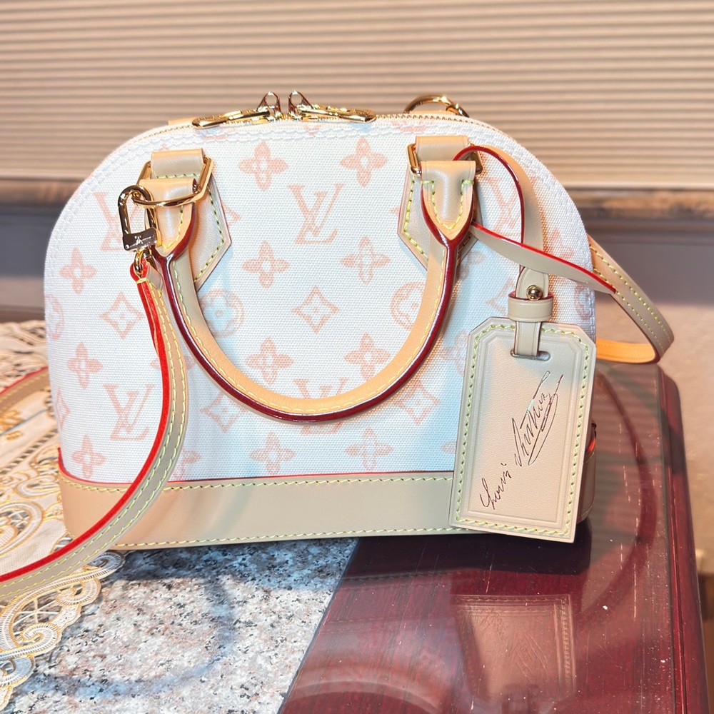NIB Louis Vuitton Linen Alma BB 130 year Anniversary Monogram Handbag! - Picture 6 of 10